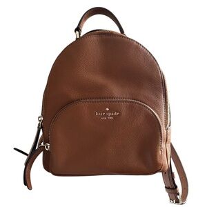Kate Spade Pebbled Leather backpack Brown Bag Cute!